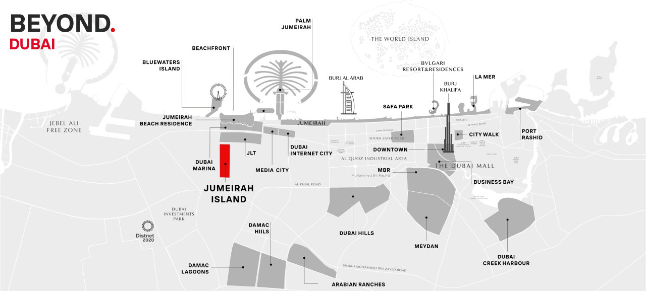 Jumeirah Islands map