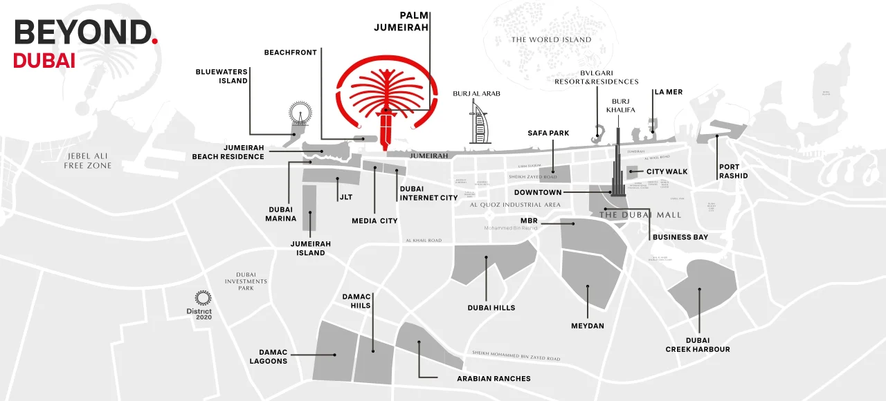 Palm Jumeirah map
