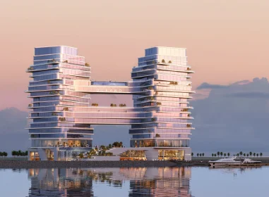 OCEANO – комплекс с видом на Арабский залив со стеклянными минималистичными фасадами pic